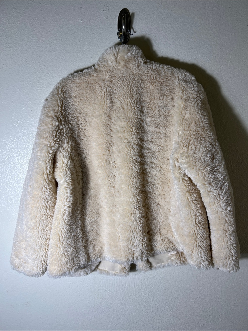 Banana Republic Plush Faux Shearling Jacket - Beige Cream size M - Picture 2 of 11